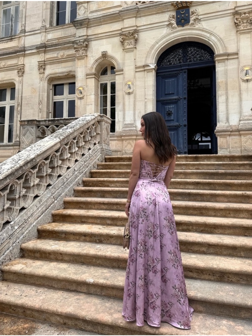 V. Chapman Cecilia Gown in Lilac Tapestry Rose